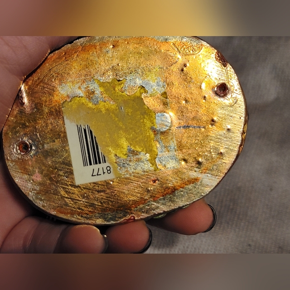 Vintage Easter Bunny Mama & Baby Trinket Box Silver Plated w/Daisies - Picture 8 of 11